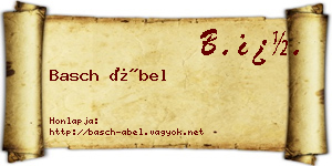 Basch Ábel névjegykártya